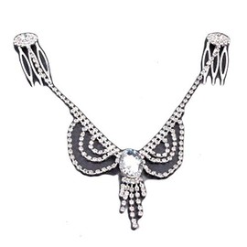 V G S Eternity Fashions Silvertone Rhinestones Head Chain Hair Band (4307-SCL Ur)