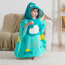 Bebamour Baby Bath Towels, Baby Super Soft Cotton Receiving Blanket, Baby Hooded Towel Kids Hooded Beach Towel for Boys Girls, Machine Washable, 25"x 23" (Green)