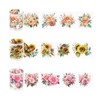 HNLMZ Washi Tape Set, 3 Rolls Scrapbook Stickers, Flowers PET