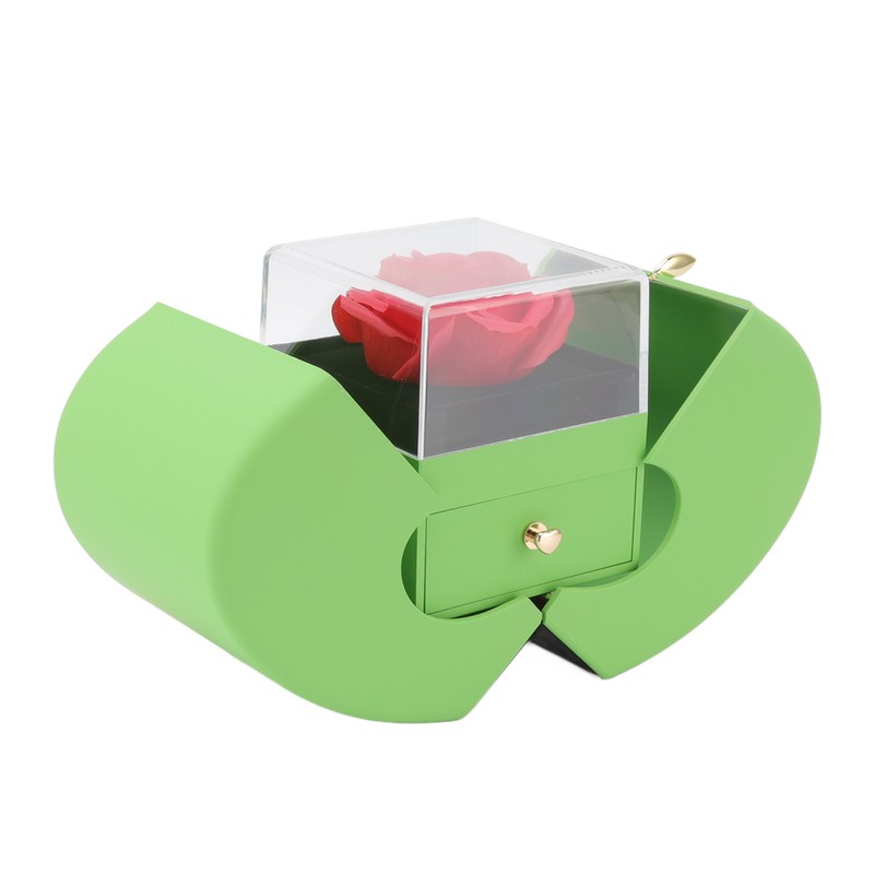 Rose Jewelry Box Apple Rose Shape Acrylic Jewelry Gift Box