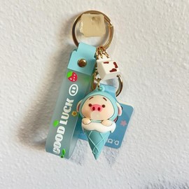 Handmade Piggy Keychain for Phone Bag Car, Cute Plush Pendant, Fashion Accessory for Women Girls - Color: 2