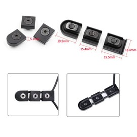LThyzszb MLOK Tactical Light & Laser Pressure Switch Cable Guides Aluminum Flashlight Remote Tape Switch Cable Clips management - 3 Pack, Black