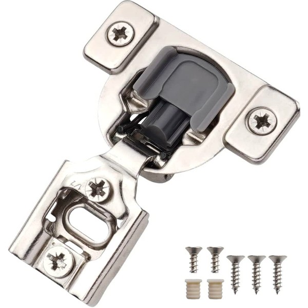 DecoBasics 50 Pack 1/2 inch Overlay Soft Close Cabinet Hinges