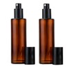 UPSTORE 2 Pcs 100ml 3.4oz Amber Glass Spray Bottles Refillable Fine Mist Spray Bottles Cosmetic Bottles Container Vials for Essential Oils Aromatherapy Perfumes Makeup
