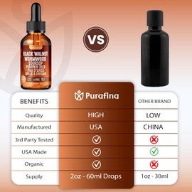 Wormwood Black Walnut Clove Liquid Drops – Digestive & Gut Health Support with Soursop, Pumpkin Seed, Pau D’Arco, Garlic & Oregano Oil, 2 oz