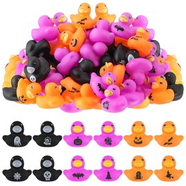 Deekin 200 Pcs Patriotic Rubber Duck Bulk 1.57 Inch 4th of July Float Rubber Independence Day Small Shower Star Duck for Memorial Day Baby Shower Party