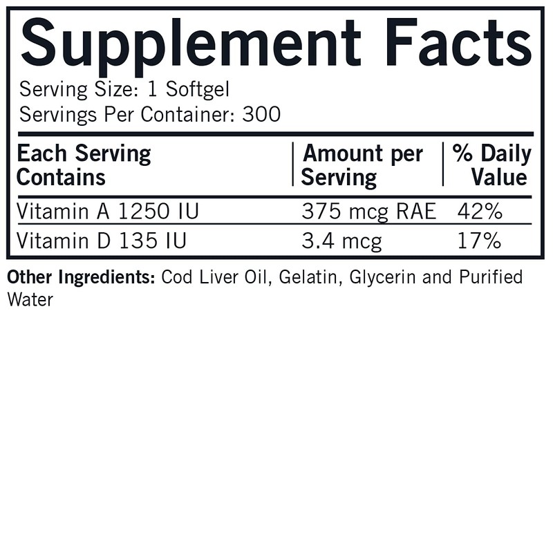 Kirkman - Cod Liver Oil with Vitamin A & D