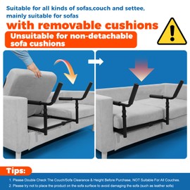 Fanwer Stand Assist for Couch and Sofa, Settee Lift Assist for Elderly, Y-Shaped Grab Bar Standing Aid for Patients, Adults, Seniors and Disabled, Adjustable Daily Living Mobility Aid, Black,Small