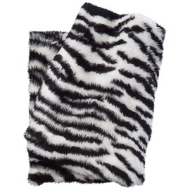Animal Fun Faux Fur Fabric Material - Zebra Pattern - 1 Metre - 150 cm x 100 cm