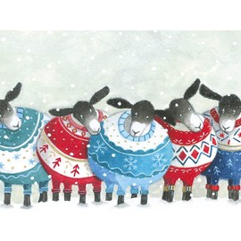 GBCC Charity Christmas Cards Pack of 8 - Charity Christmas Cards 2024 with a Sheep in Festive Jumpers Design - Eco-Friendly Xmas Cards Multipack with Envelopes