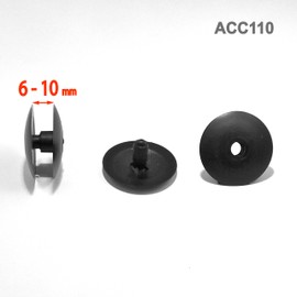 ajile Panel Pop Display Plastic Clip Rivet Push Rivet for Polyethylene Black Thickness 30 mm Head Diameter 6 – 10 mm – 20 pieces – ACC110X20 FBA