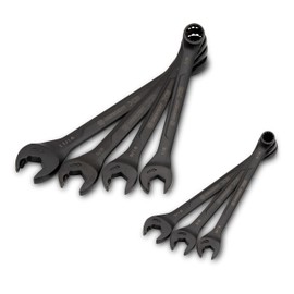 Crescent 7 Piece X6 Black Oxide Spline Open End Ratcheting Combination SAE Wrench Set - CX6RWS7