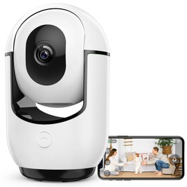 2K Indoor Security Camera for Home – 360° Pan/Tilt WiFi CCTV with Night Vision, Motion Detection, Pet Camera, Baby Monitor, 2-Way Audio, Remote App View, Works with Cloud & SD Card