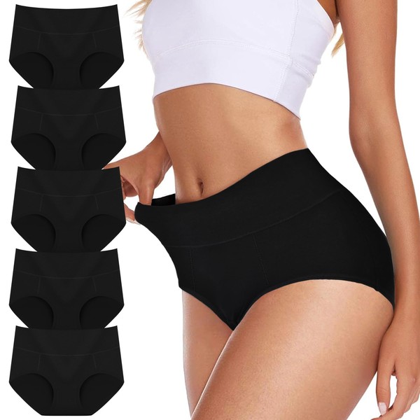 Cozyroam Underwear Women, High Waisted Cotton Knickers Ladies Full Back