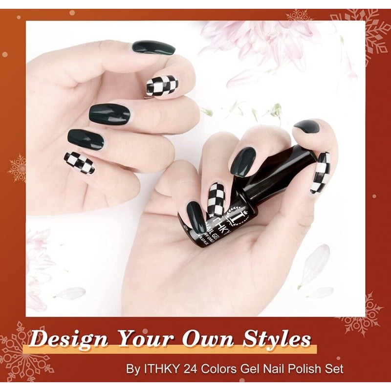 Ithky 27Pcs Set Soak Off UV Led Gel Nail Polish