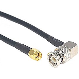 RF Cable SMA Male to BNC Male Right Angle 90 Degree Coax Connector Extension Cord 19 inch Ships from USA