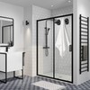 DGYB Suction Cup Hooks for Shower Black Bathroom Hooks Suction