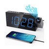OnLyee Projection Alarm Clock for Bedroom, LED Digital on Ceiling