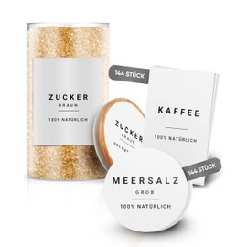 Homety Vorratsetiketten - Küchen XXL Set Weiss - selbstklebend (288 Stück) - Aufkleber rund minimalistisch - wasserfest