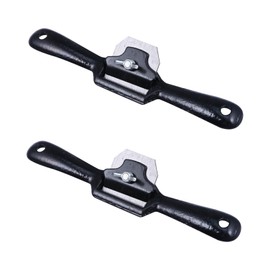 TEHAUX 2 Pieces Adjustable Spokeshave with Flat Base Metal Trimming Plane Ergonomic Design Woodworking Hand Tool for Crafting and DIY Projects present for Woodworking Enthusiasts
