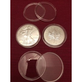 Air-Tite Holders 250 Genuine Air-Tite H$5ML Direct Fit Capsules-fits Canada Silver Maple Leaf
