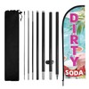 WODICY Dirty Soda Feather Flag with Poles 8.2ft Soda Bar