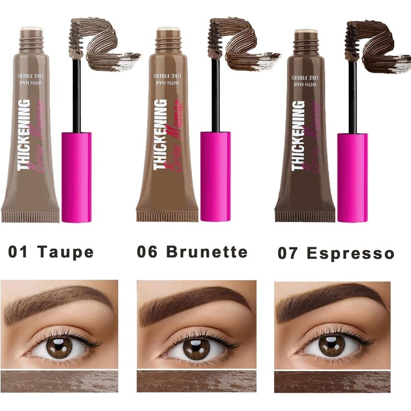 Gel para cejas, Kit de tinte para cejas marrones, Kit
