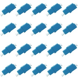 PacSatSales - LC Fiber Coupler 20 Pack - Single Mode LC to LC Coupler Set - Every LC Fiber Connector is pre Cleaned & Extends LC Fiber Optic Cables - Single Mode Simplex or Duplex Compatible