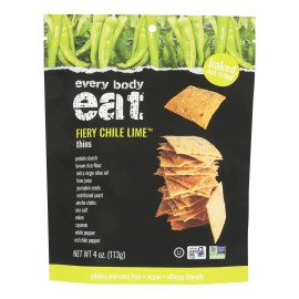 UD_Every Body Eat Spicy Salty and Sweet Grain Snack Thins Fiery Chil Lime 4 Oz Box and Bag Case of 6 Halal Certified