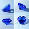 Blue Crystal Diamonds Paper Weights, Heart Shape Real Diamond Glass