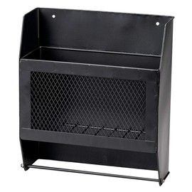 Metal Double Toilet Paper Holder with Organizer