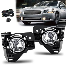 ENERBITIOUS Fog Lights Lamps Replacement for 2009-2014 Nissan Maxima Fog Light Compatible with H11 12V 55W Bulbs Switch and Wiring Kit