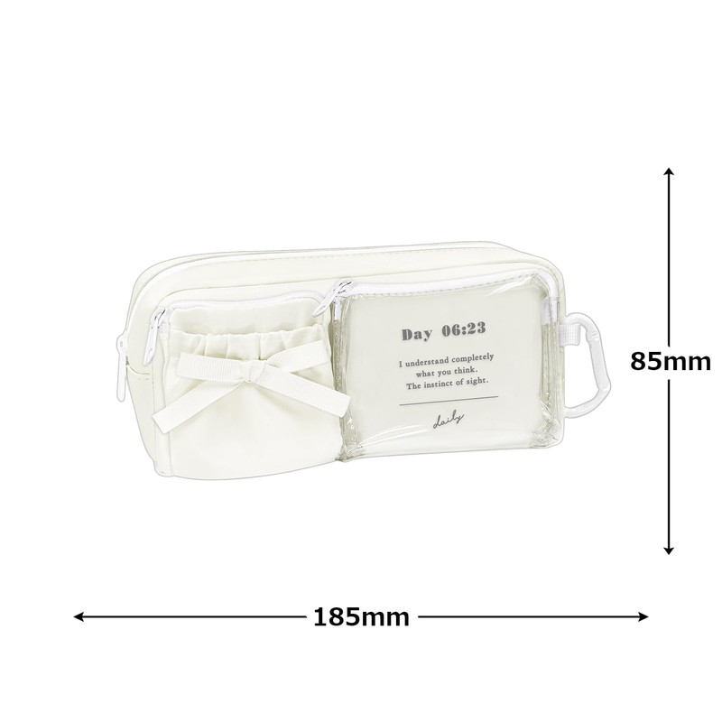 [Q-LiA] Coolier Pen Pouch W Clear Pocket Pen Pouch 93265