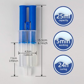 Epoxy Resin, 0.85-Fluid Ounce Metal Epoxy Adhesives, High Viscosity and Strong Epoxies Multi-Purpose Epoxy Glue Instant Repair Wood, Plastic, Glass (H-Type)