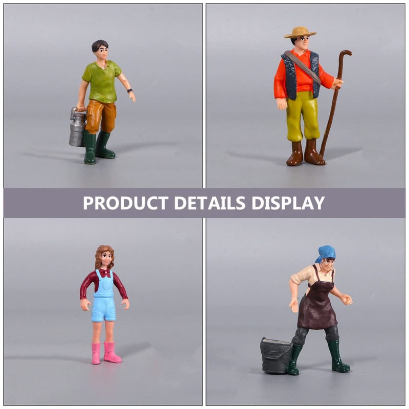 Toyvian Farmer Model Farm Mini People Figures Farm Farm Figure