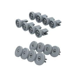 Wheels for Dishwashers, Basket Wheels Set of 16 for AEG Dishwasher, for Lower Basket and Upper Basket, Replacement Parts Accessories, Universal Basket Wheels