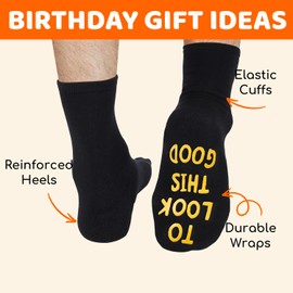 HAPPYPOP 40th Birthday Gifts Ideas - Unique Gifts for 1985 Birthday, 40 Year Old Socks with Greeting Card
