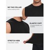 Quazia Mens 5 Pack Quick Dry Tank Tops, Moisture Wicking,