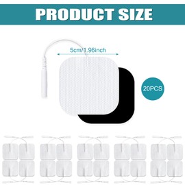 20-Piece TENS Machine Pads Set - Universal, Safe & Durable TENS Electrodes for Optimal Performance