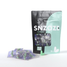 SNZOZE 30 Pairs Ultra Soft Foam Ear Plugs, Perfect for Sleeping, 38dB SNR, Individually Wrapped, One Size (Mint Green)