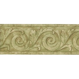 4 1/8 in x 15 ft Prepasted Wallpaper Borders - Vintage Wall Paper Border FDB05762