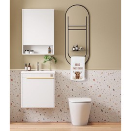 IWXYI Funny Bathroom Dish Towel,Highland Cow Kitchen Towel,Highland Cow Hand Towels for Bathroom,16 X 24 Inches