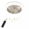 18'' Enclosed Round Ceiling Fan w/LED Light Remote Control LED