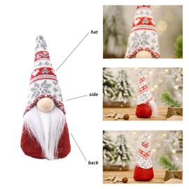3 x Gnome Figures Standing Christmas, Gnomes Christmas Jewellery, Cute Christmas Doll, Sitting, Faceless Doll Decoration, for Christmas Decoration, Table Decoration, Window Decoration, S008