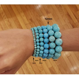 LTC Designs 12mm Smooth Round Red Agate (Carnelian) Stretch Bracelet, 7"