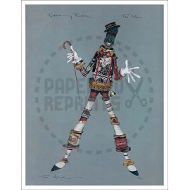 THE WIZ - NIPSEY RUSSELL AS THE TIN MAN COSTUME SKETCH - VINTAGE REPRINT