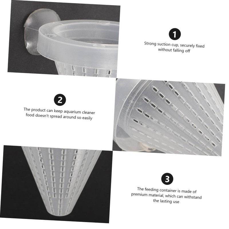 Levemolo Aquarium Fish Feeder Suction Cup 10 Pack Red Worm