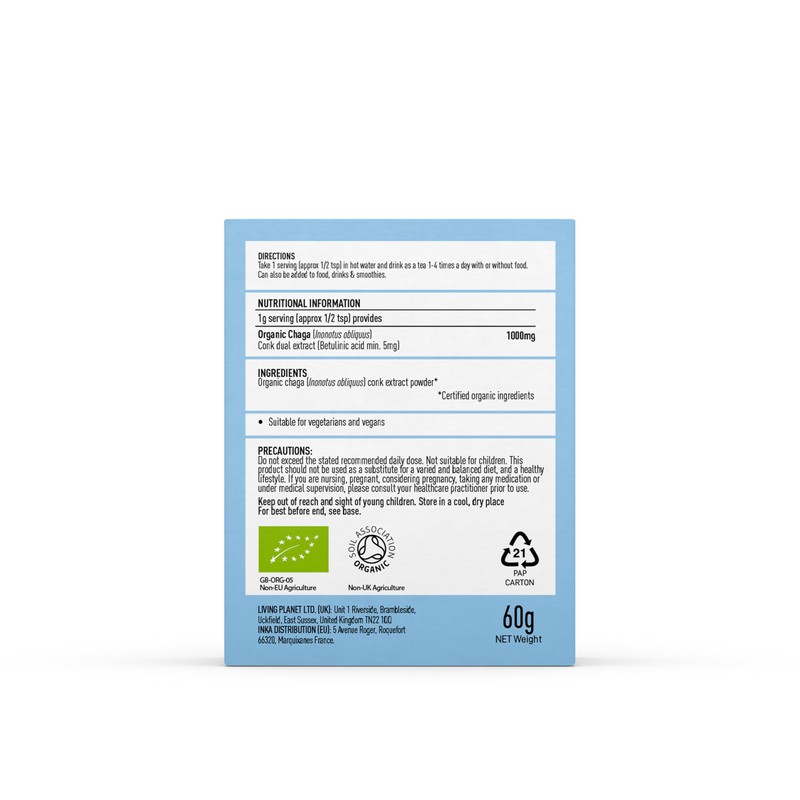 Organic Chaga supplement - Mushroom Superfood Supplenmt - Mushroom Complex