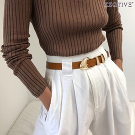 XZQTIVE - Cinturones de piel para mujer, para jeans, pantalones de vestir, cinturones negros y marrones, con hebilla dorada, café (hebilla dorada), Fits Waist 41"-46"