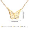 MOTIBACK Hollow Butterfly Gold Necklace ，Women Gold Plated Dainty Butterfly